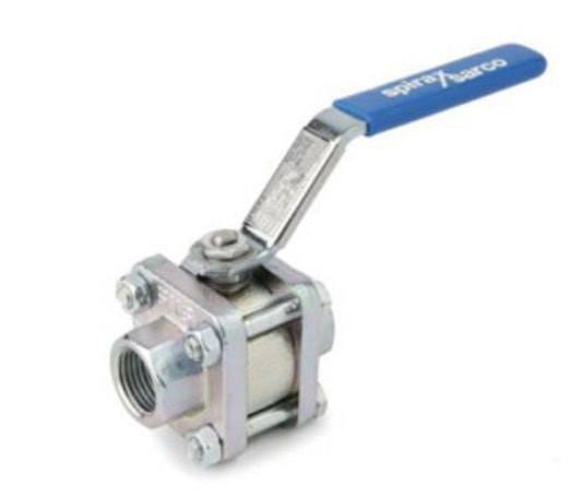 3/4" NPT M10S2FB Ball Valve, Zinc Plated Carbon Steel Body, R-PTFE Seats, Full Bore