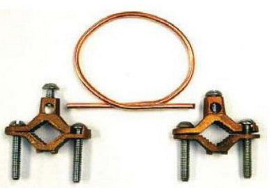 1/2 - 1 in. Barn Red Ground Clamp Kit with 24-Wire