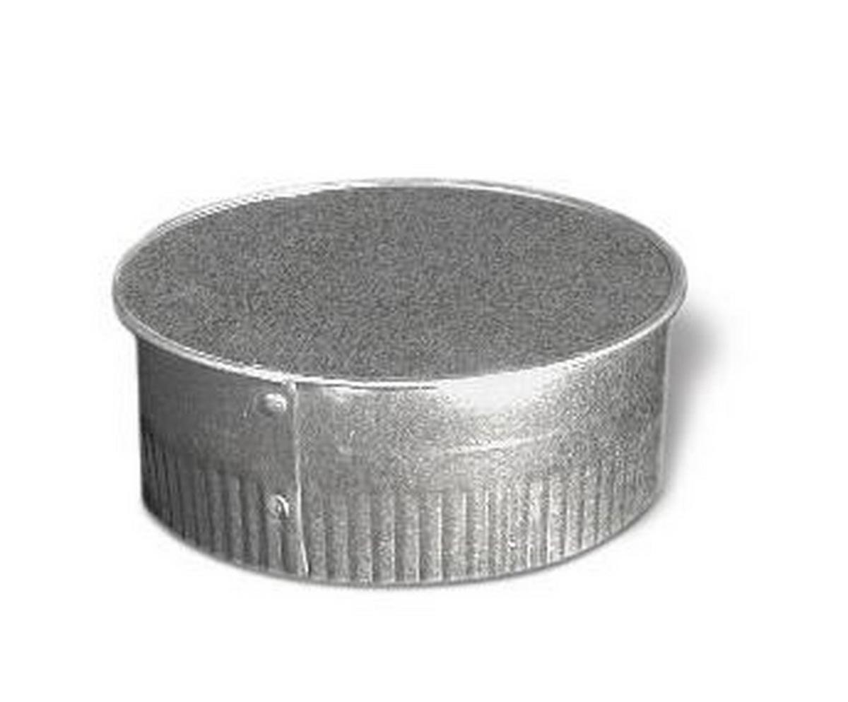 4 in. Galvanized Steel Duct Cap in Round Duct