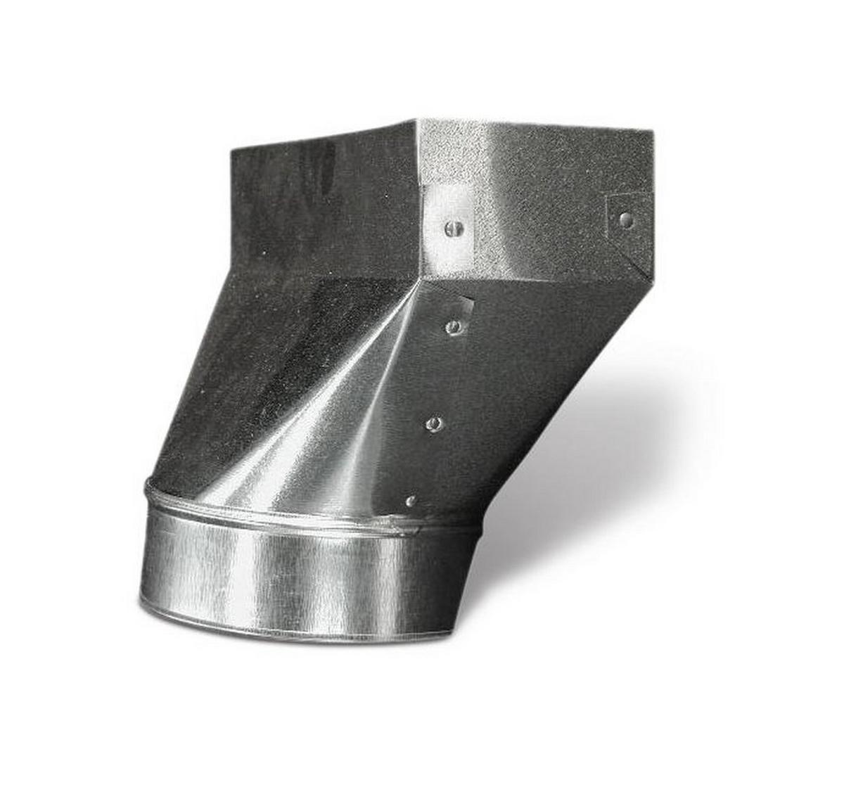 6 x 12 x 8 in. Straight Boot Galvanized Steel 30 ga