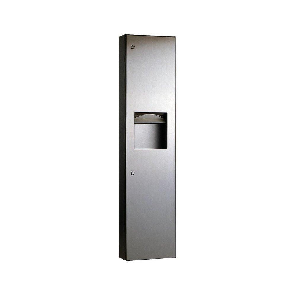 Bobrick TrimLine Series™ Paper Towel Dispenser and Waste Receptacle in Satin