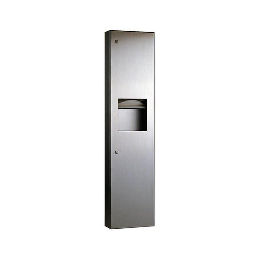 Bobrick TrimLine Series™ Paper Towel Dispenser and Waste Receptacle in Satin