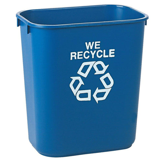 Rubbermaid 2956-73 Series 7 gal Deskside Medium Recycling Container in Blue