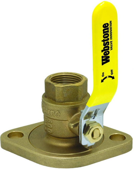 Webstone a brand of NIBCO Isolator® 4140 Series 1-1/4 in. IPS x Flanged Brass Ball Valve