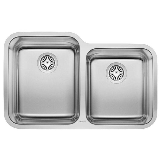 BLANCO Stellar 32-1/3 in. Undermount Stainless Steel Double Bowl Kitchen Sink