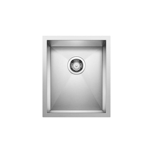 BLANCO Precision 15 in. Undermount Stainless Steel Single Bowl Kitchen Sink in Polished Satin