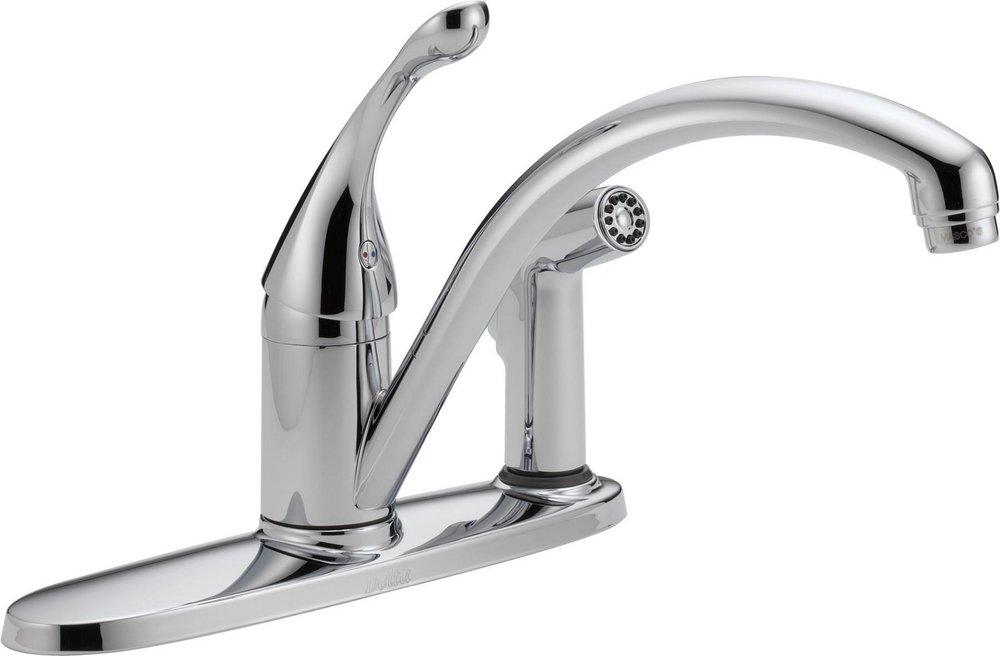 Delta Faucet Collins™ Single Handle Kitchen Faucet with Side Spray in Chrome