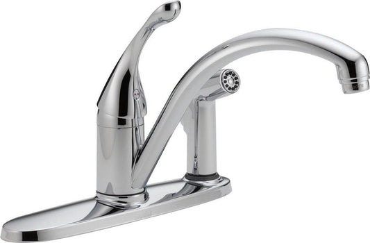 Delta Faucet Collins™ Single Handle Kitchen Faucet with Side Spray in Chrome