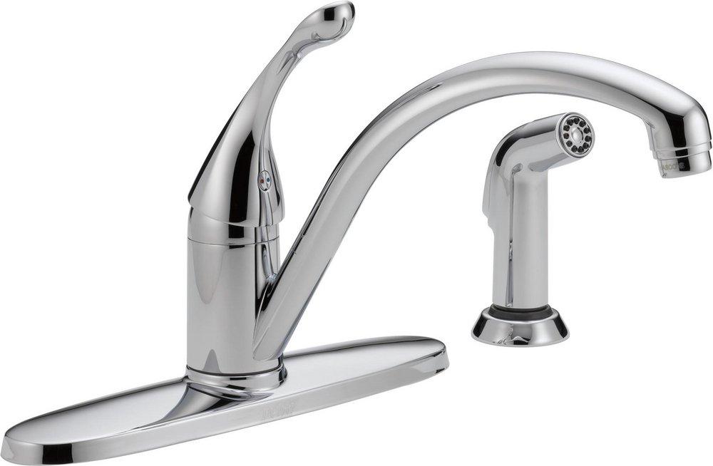 Delta Faucet Collins™ Single Handle Kitchen Faucet with Side Spray in Chrome