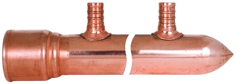 Sioux Chief PowerPex® BranchMaster™ Copper Solvent Weld x Spin Closed 1 in. 6 Outlet Valve Manifold