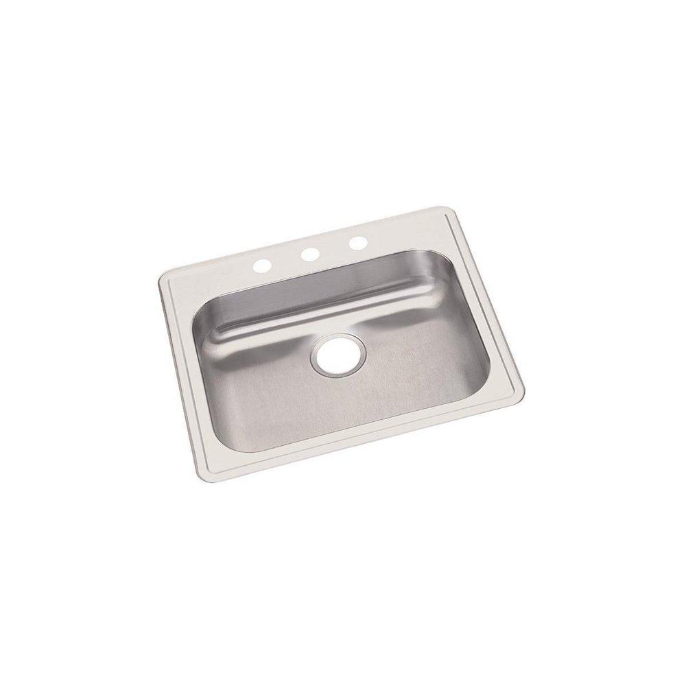 25 in. Drop-in Stainless Steel Single Bowl Kitchen Sink in Satin
