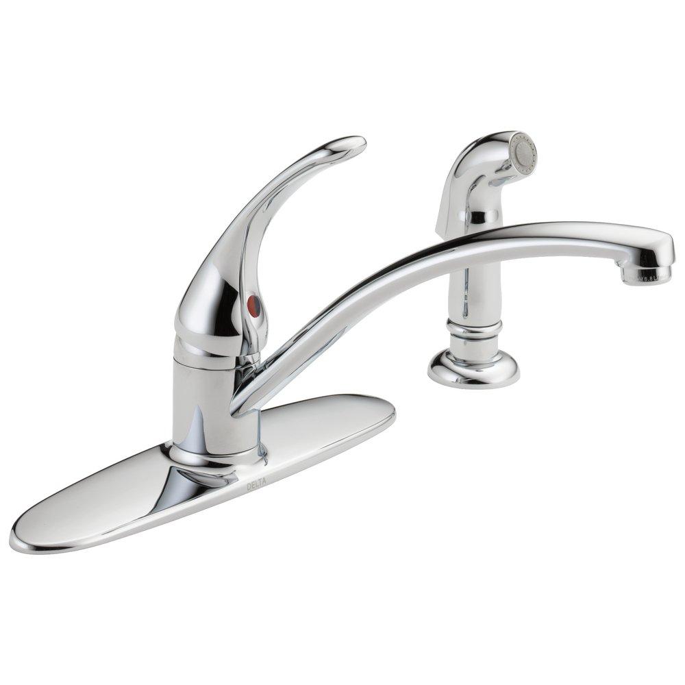 Delta Faucet Foundations® Single Handle Kitchen Faucet with Side Spray in Chrome