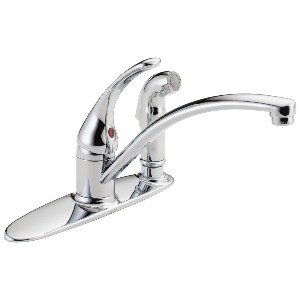 Delta Faucet Foundations® Single Handle Kitchen Faucet with Side Spray in Chrome
