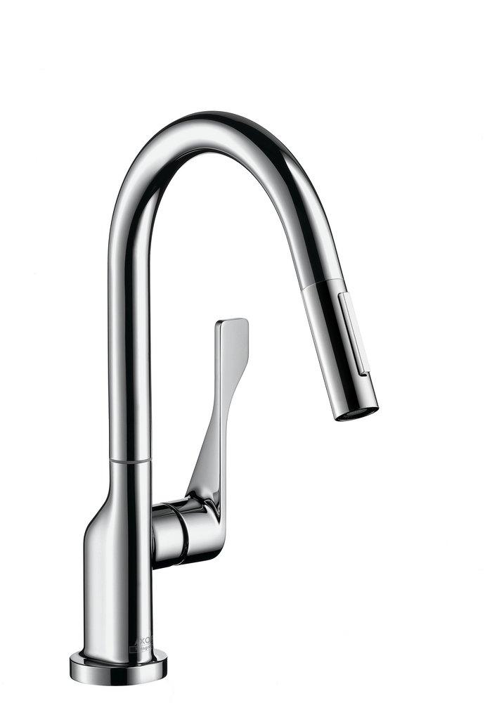 AXOR Citterio Single Handle Pull Down Bar Faucet in Polished Chrome