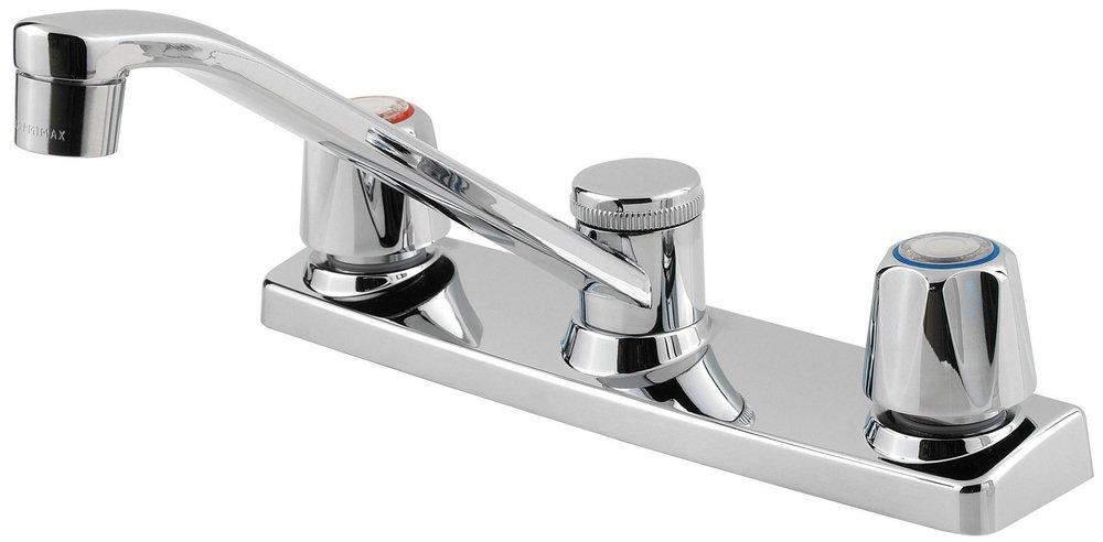 Pfister Pfirst Series™ Two Handle Kitchen Faucet in Polished Chrome