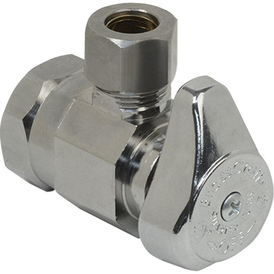 BrassCraft G2R17 Series 1/2 x 3/8 in. FIPS x OD Compression Angle Supply Stop Valve in Chrome