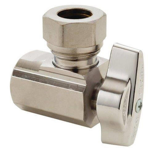 BrassCraft KT™ Series 1/2 in. FIPT x Slip Lever Handle Angle Supply Stop Valve in Chrome Plated