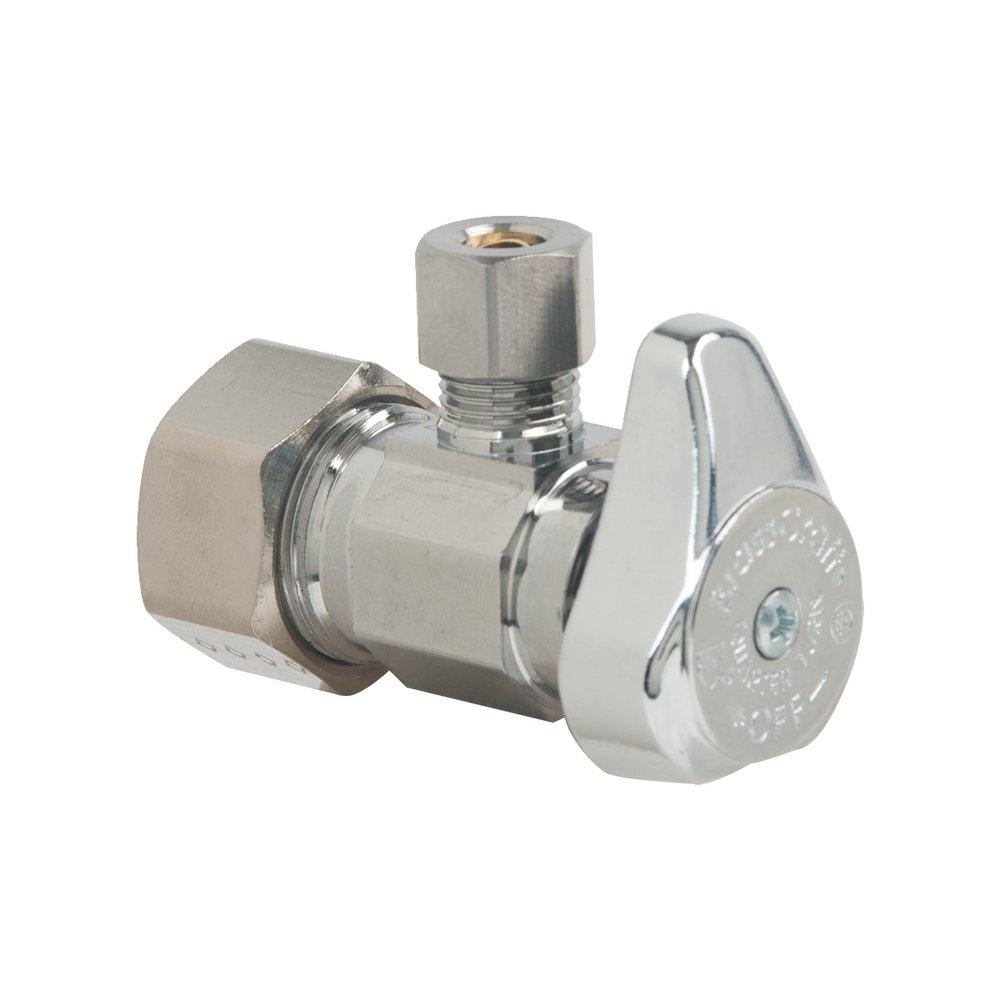 BrassCraft G2CR09 Series 1/2 x 1/4 in. Compression x OD Compression Angle Supply Stop Valve in Chrome Plated