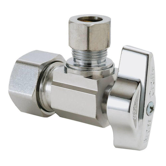 BrassCraft KTCR19 Series 1/2 x 3/8 in. Compression x OD Compression Angle Supply Stop Valve in Chrome