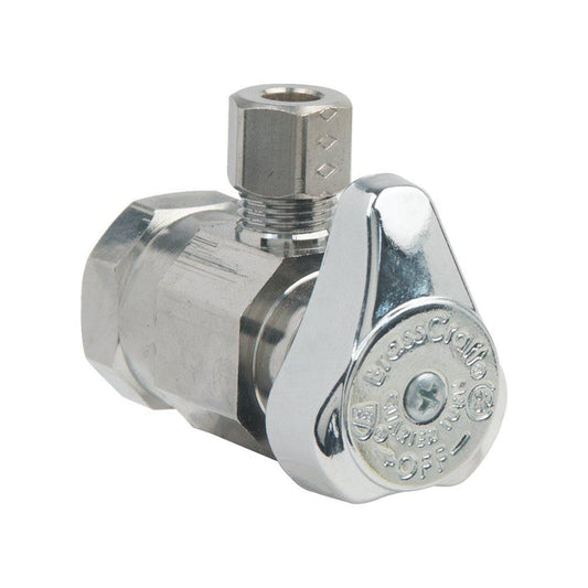 BrassCraft G2R07 Series 1/2 in x 1/4 in Angle Supply Stop Valve in Polished Chrome