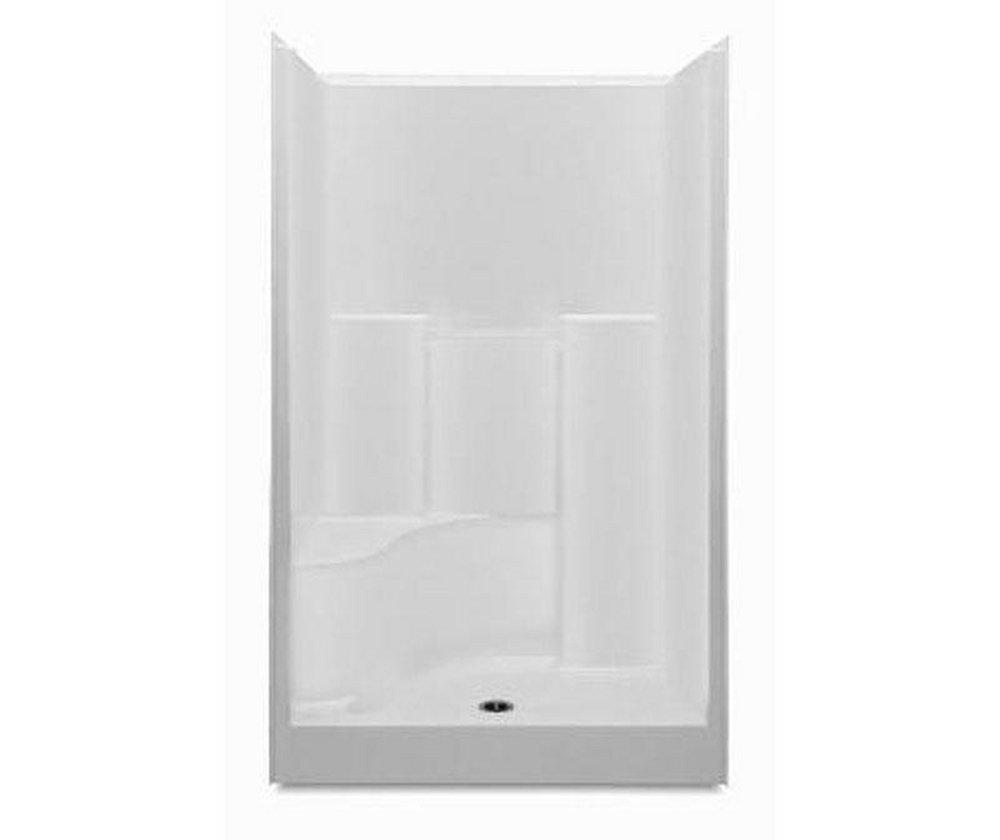 Aquatic Everyday 48 x 36 in. Gelcoat Shower Unit with Right Hand Seat in White