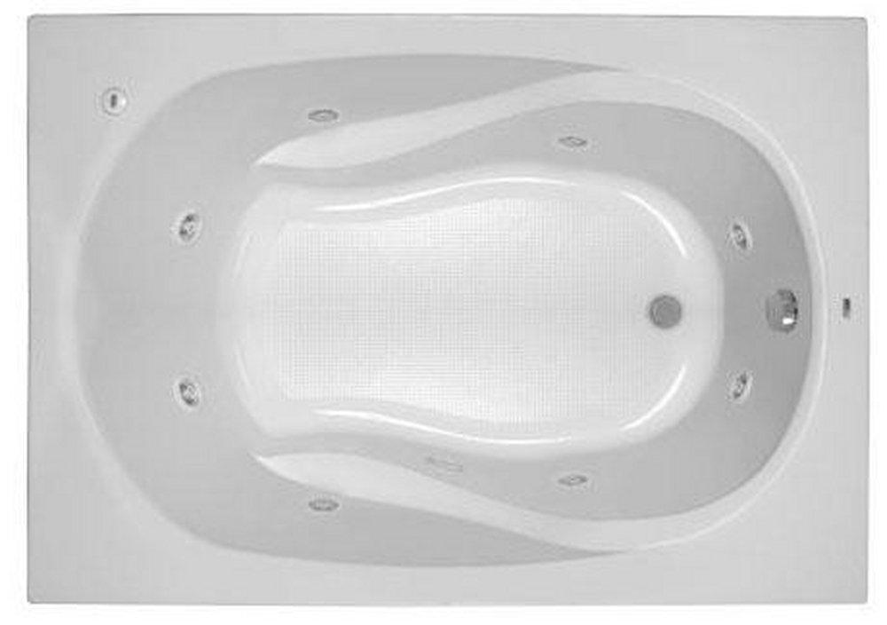 PROFLO® Lansford 60 x 42 in. Whirlpool Drop-In Bathtub with End Drain in White