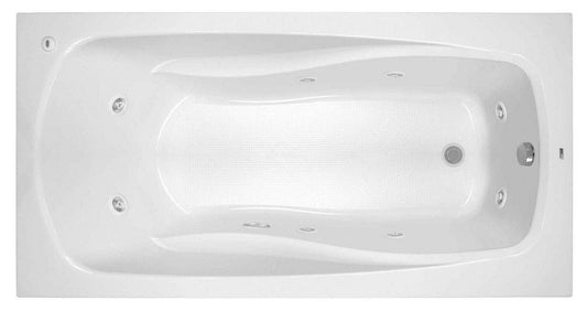 PROFLO® Lansford 72 x 36 in. Whirlpool Drop-In Bathtub with End Drain in White