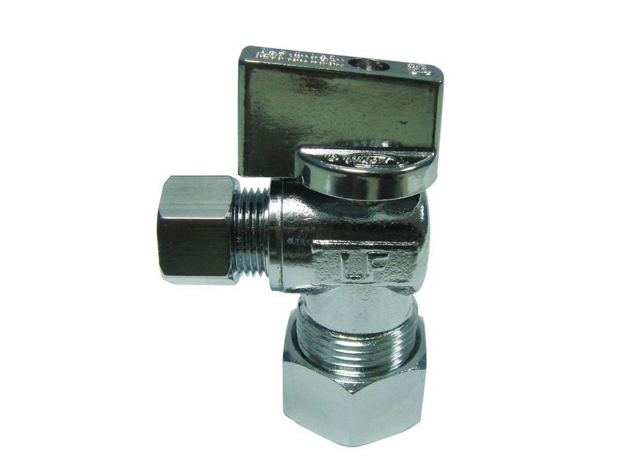 5/8 x 3/8 in. Compression Knob Angle Supply Stop Valve in Chrome Plated