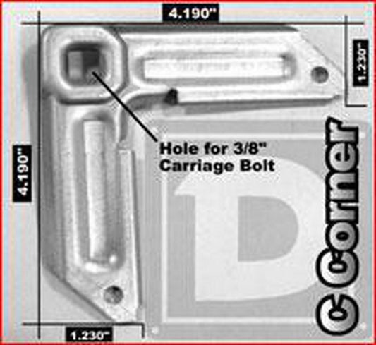 16 ga TDC Corner Only Galvanized Cornermatic Manual