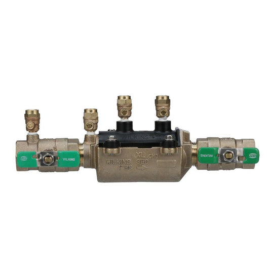 Zurn Wilkins 350XL 1 in. Cast Brass Flanged 175 psi Double Check Valve Backflow Preventer