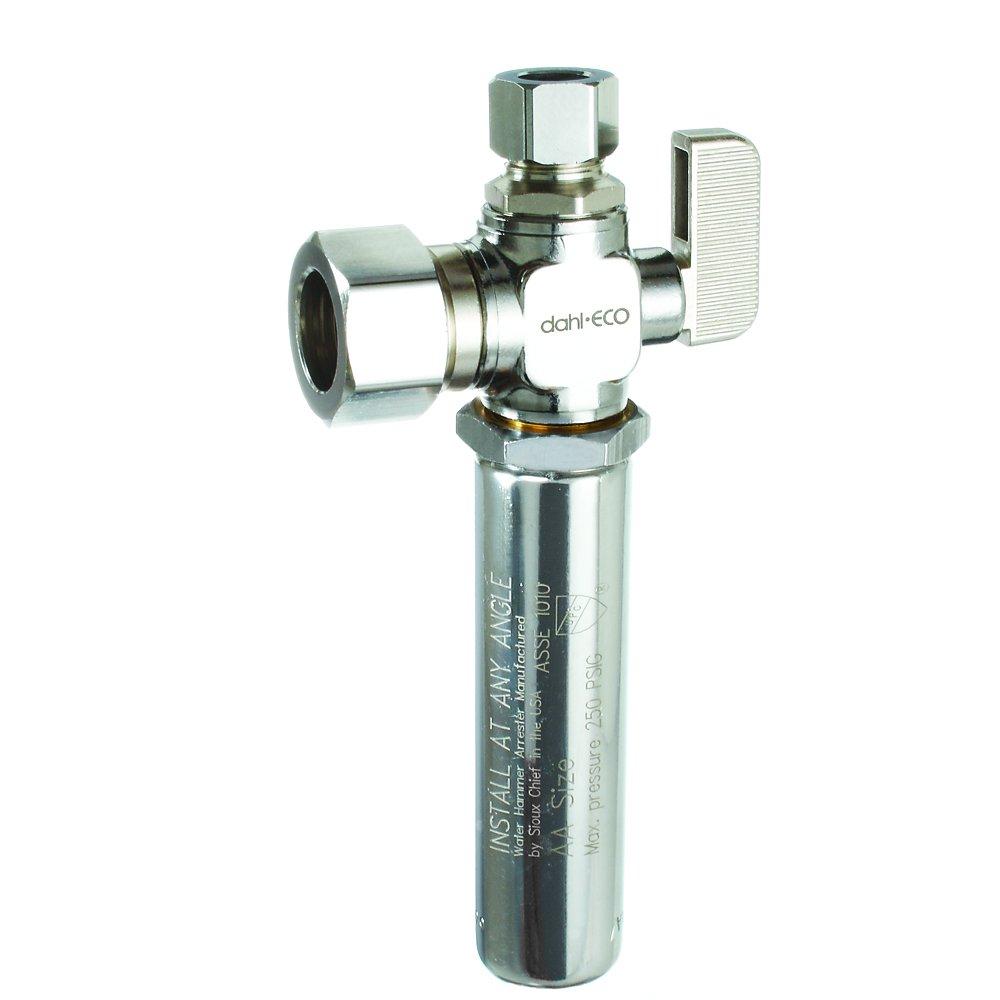dahl Valve Mini-Ball™ 5/8 x 3/8 in. OD Compression Loose Key Angle Supply Stop Valve in Chrome Plated