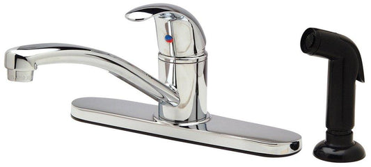Zurn Temp-Gard Single Handle Kitchen Faucet with Side Spray in Polished Chrome