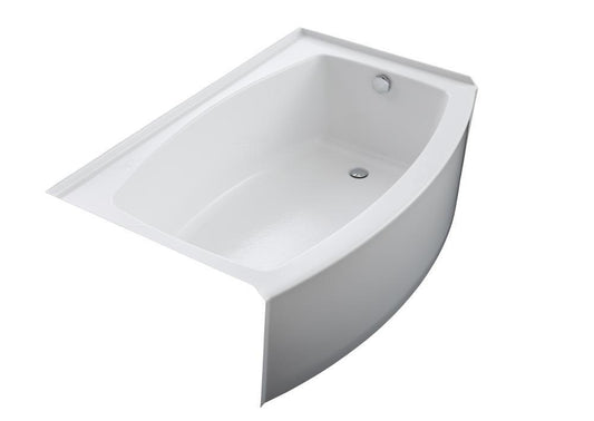 KOHLER Expanse® 60 in. x 38 in. Soaker Alcove Bathtub with Right Drain in White