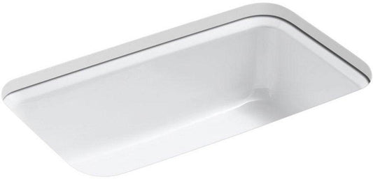 KOHLER Bakersfield™ 31 in. Undermount Cast Iron Single Bowl Kitchen Sink in White