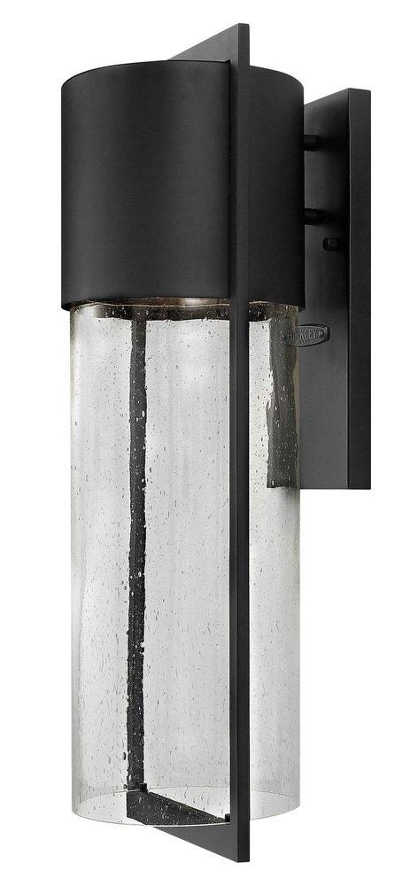 23-3/10 in. 100W 1-Light Outdoor Wall Lantern in Black