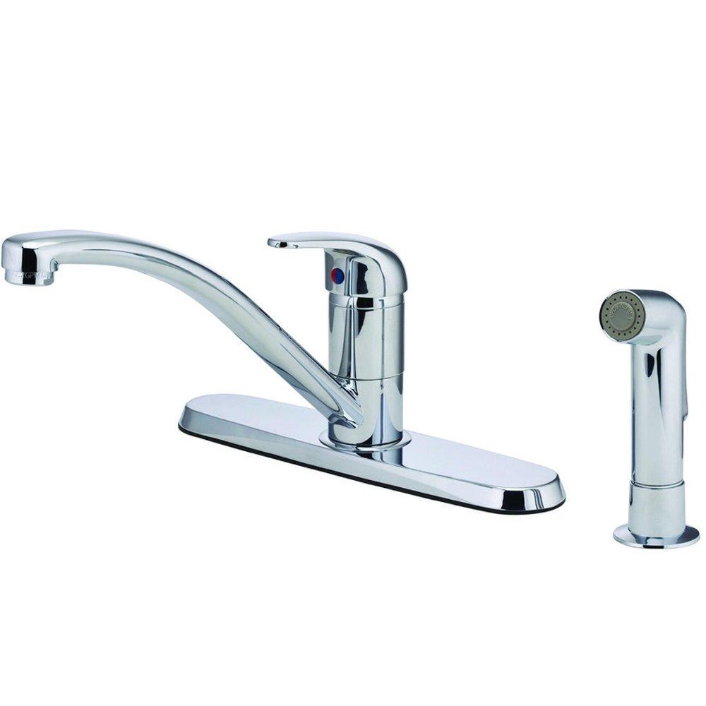 Pfister Pfirst Series™ Single Handle Kitchen Faucet with Side Spray in Polished Chrome