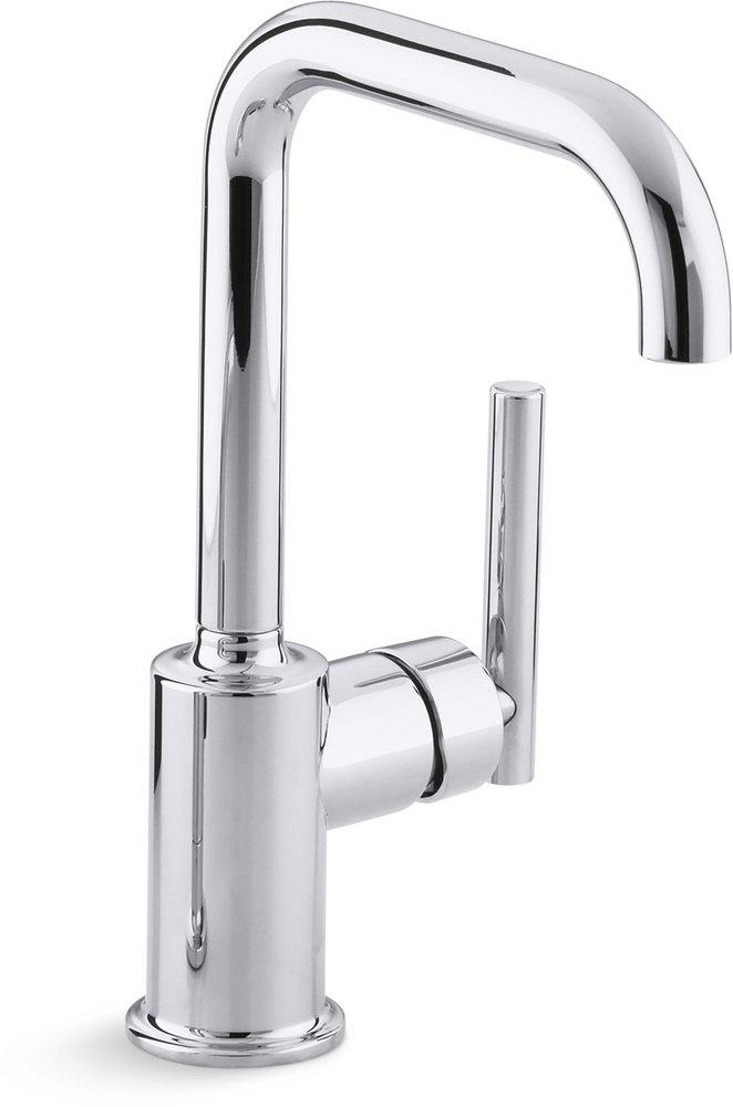 KOHLER Purist® Single Handle Monoblock Bar Faucet in Polished Chrome