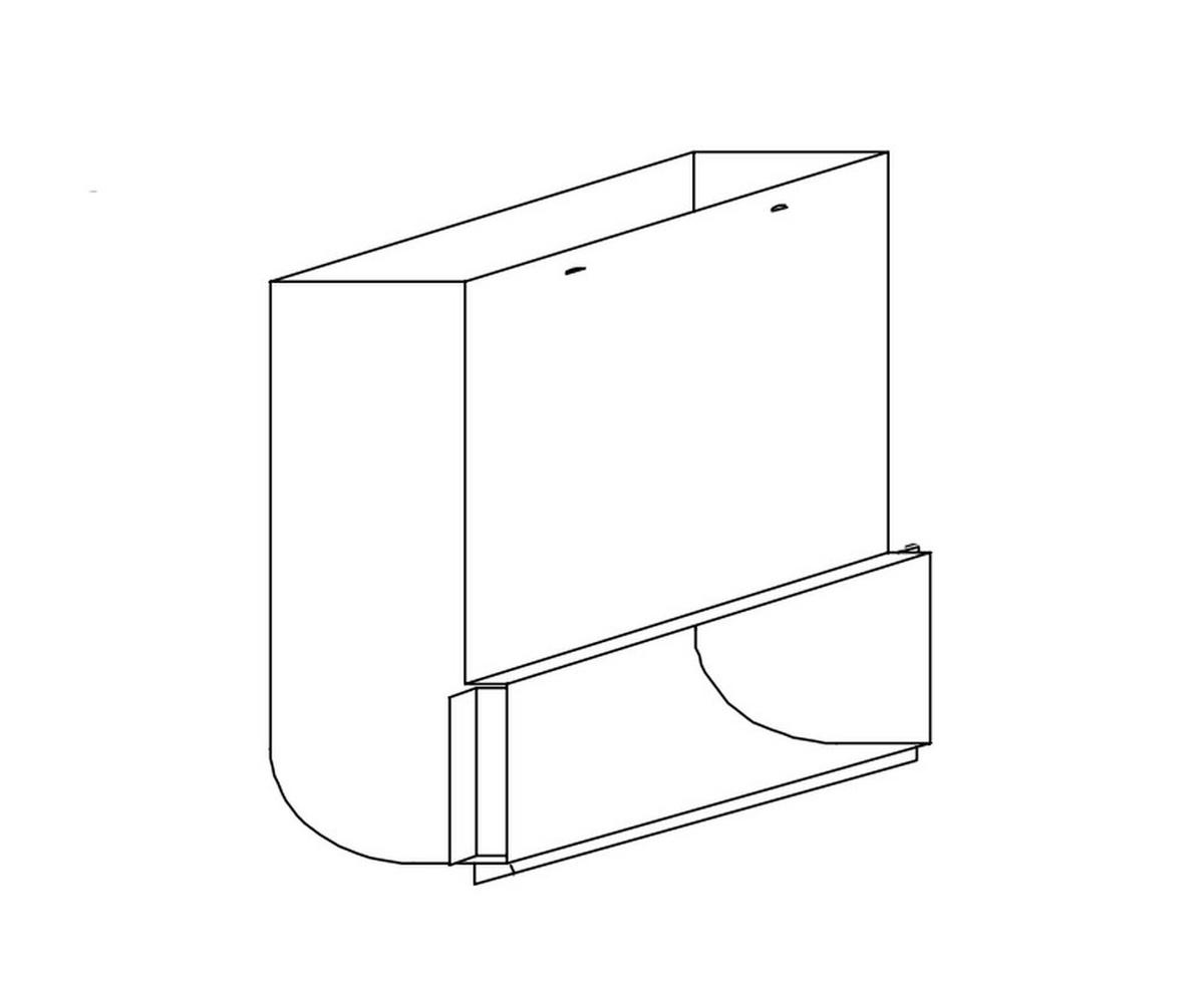 12 in x 3-1/4 in x 6 in Duct Square-To-Round