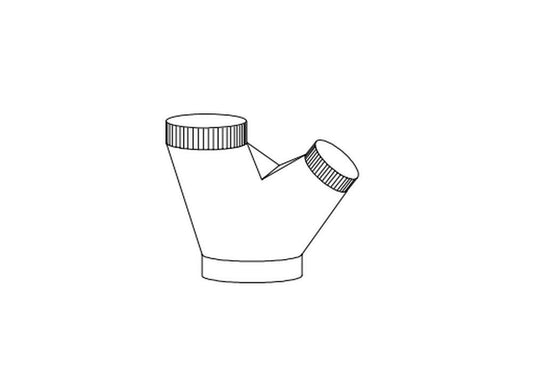 9 x 7 x 7 in. Galvanized Steel Duct Wye Branch