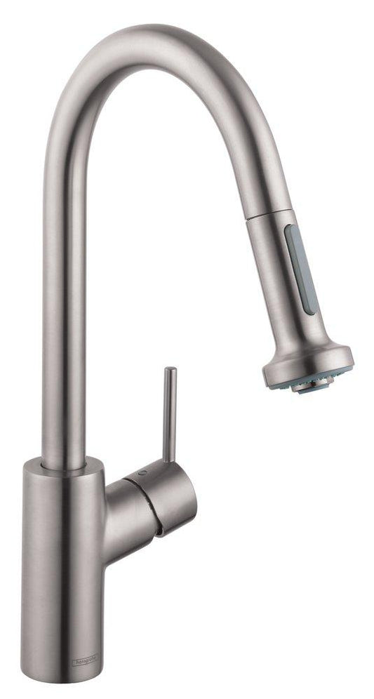 Hansgrohe Talis S Single Handle Pull Down Kitchen Faucet in Steel Optic