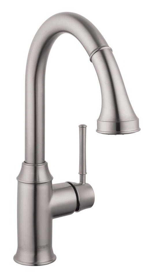 Hansgrohe Talis C Single Handle Pull Down Kitchen Faucet in Steel Optic