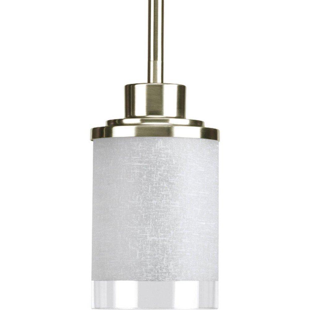 Progress Lighting Alexa 100W 1-Light Medium E-26 Incandescent Mini Pendant in Brushed Nickel