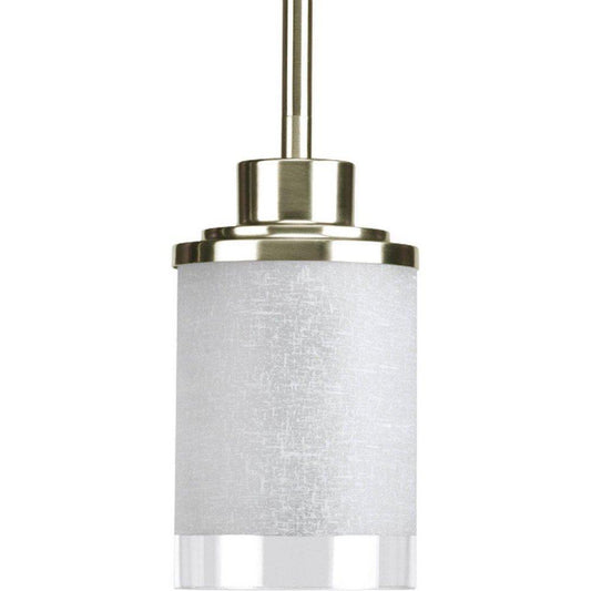Progress Lighting Alexa 100W 1-Light Medium E-26 Incandescent Mini Pendant in Brushed Nickel