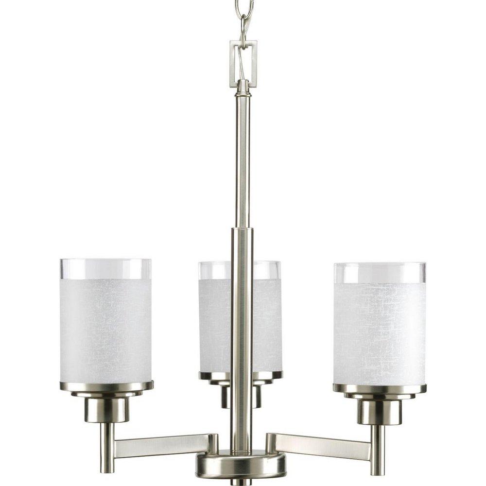 Progress Lighting Alexa 3 Light 100W Chandelier Brushed Nickel