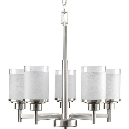 Progress Lighting Alexa 5 Light 100W Chandelier Brushed Nickel