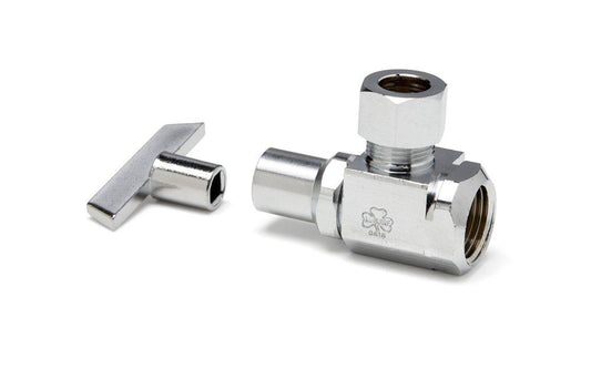 1/2 in. IPS x OD Tube Loose Key Angle Supply Stop Valve in Chrome Plated