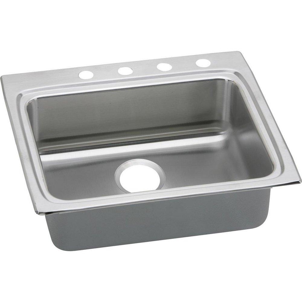 Elkay Lustertone® 25 in. Drop-in Stainless Steel Single Bowl Kitchen Sink in Lustrous Satin