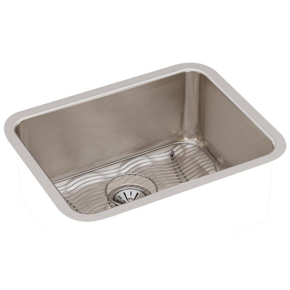 Elkay Lustertone® 23-1/2 in. Undermount Stainless Steel Single Bowl Kitchen Sink in Lustrous Satin