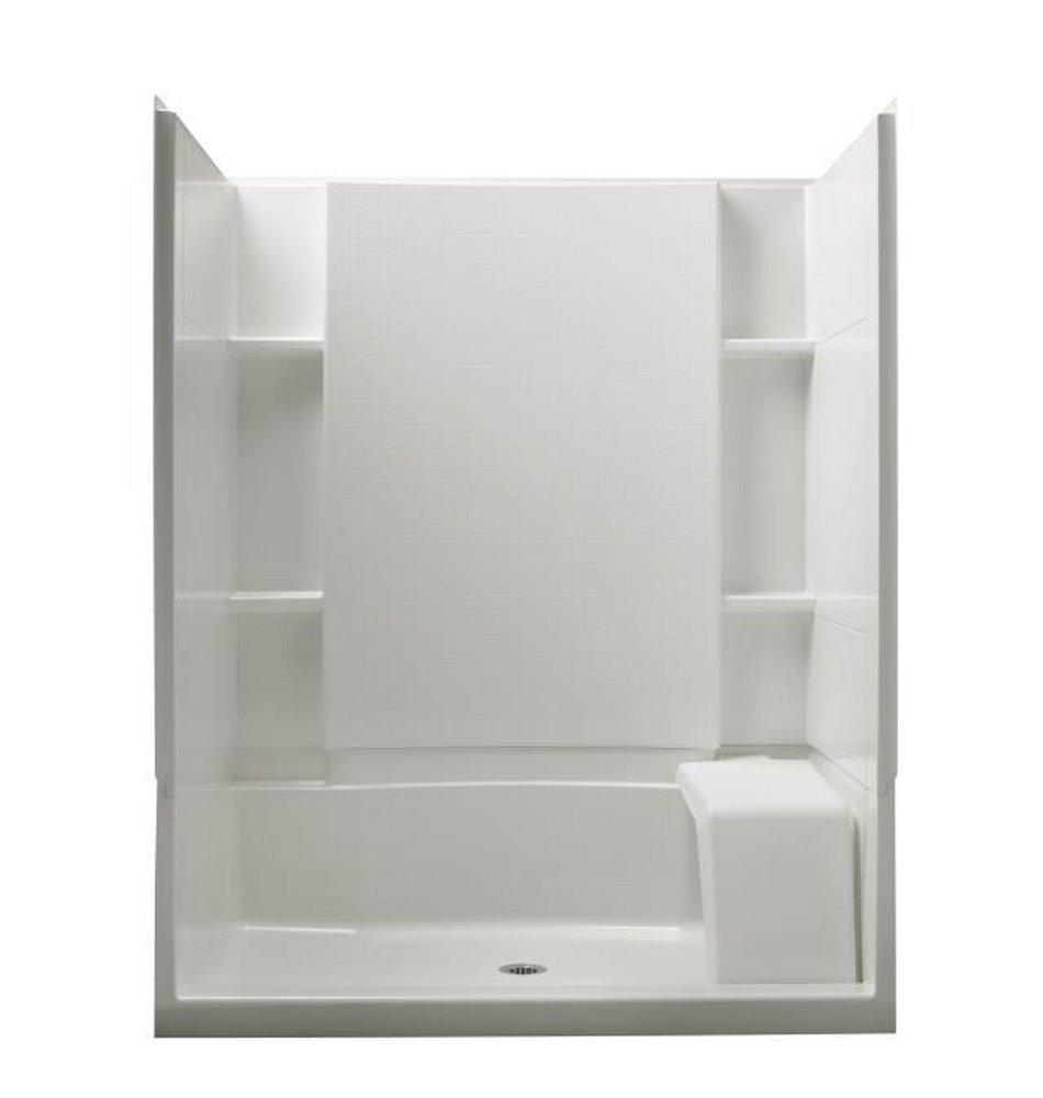37 x 60 in. 4-Piece Vikrell Shower Unit in White