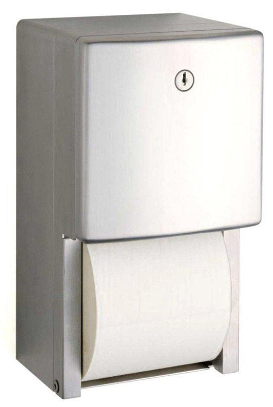 Bobrick Contura Series® 11 in. 2-Roll Toilet Paper Dispenser in Stainless Steel